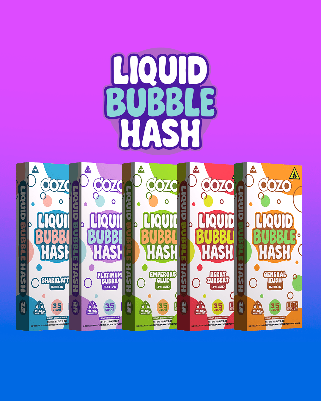 3.5g Dozo Liquid Bubble Hash THC-P Disposable