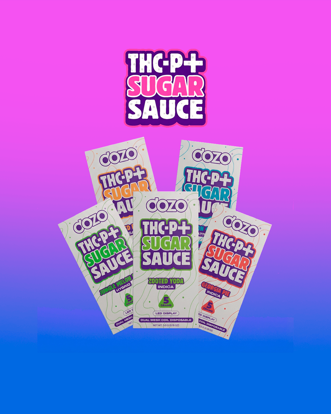 5g Dozo THC-P + Sugar Sauce Vape
