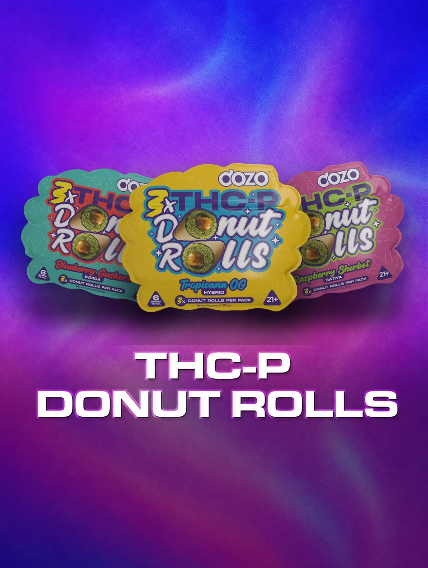 Dozo THC-P Donut Rolls 3-pack, 6 grams